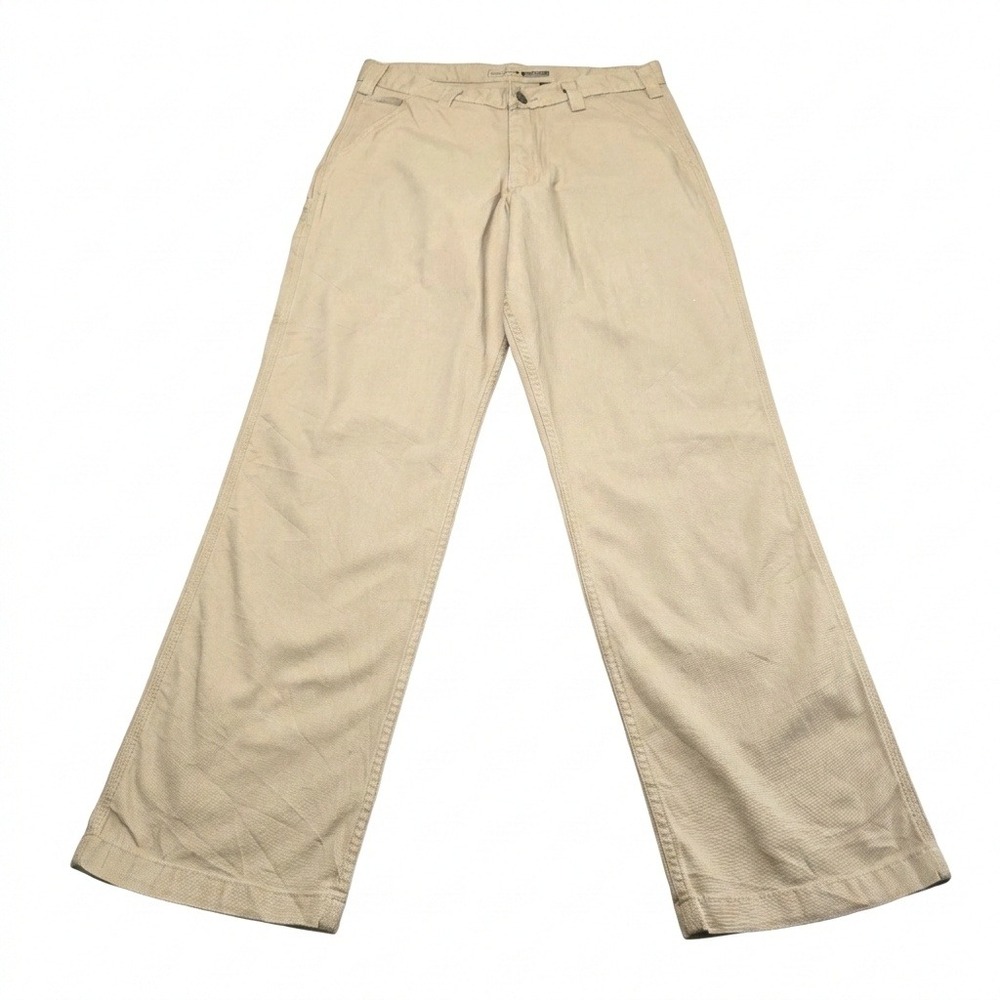 Carhartt‎ Rugged Flex Relaxed Fit Canvas Work Pants Tan Men's 34x32 BN2291-M NWT